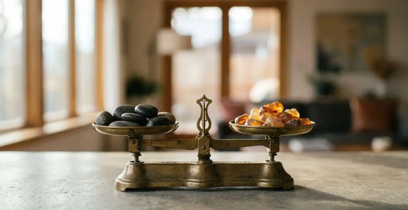 Composizione visiva che rappresenta l'equilibrio tra capitale e interessi in un piano di ammortamento mutuo