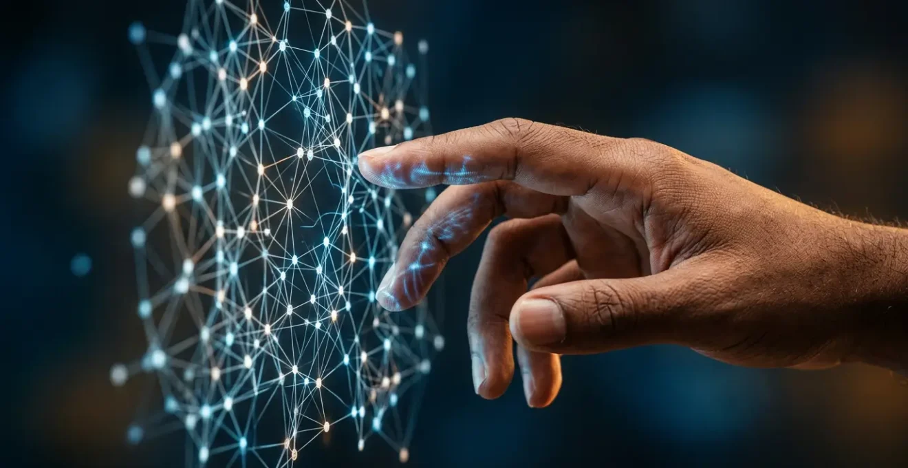 Rappresentazione concettuale dell'intelligenza artificiale nella valutazione del credito bancario