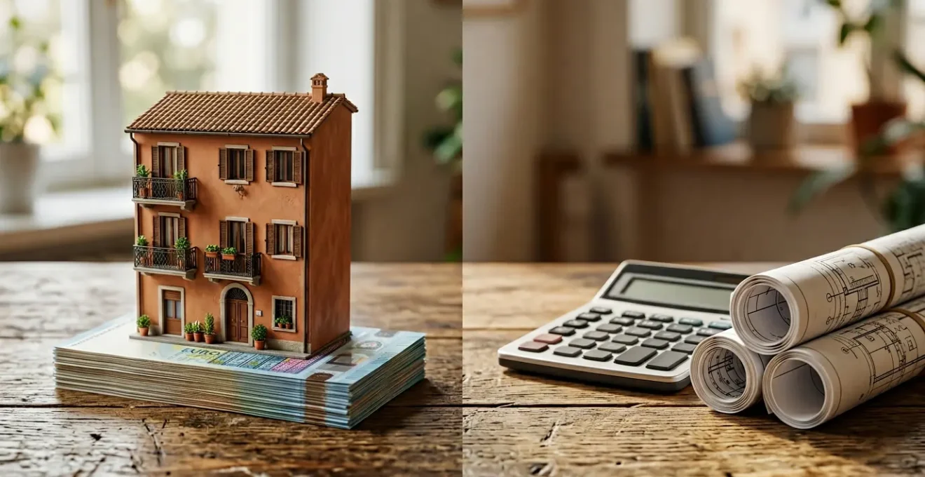 Confronto visivo tra mutuo fondiario e ipotecario per il risparmio sulle spese notarili in Italia