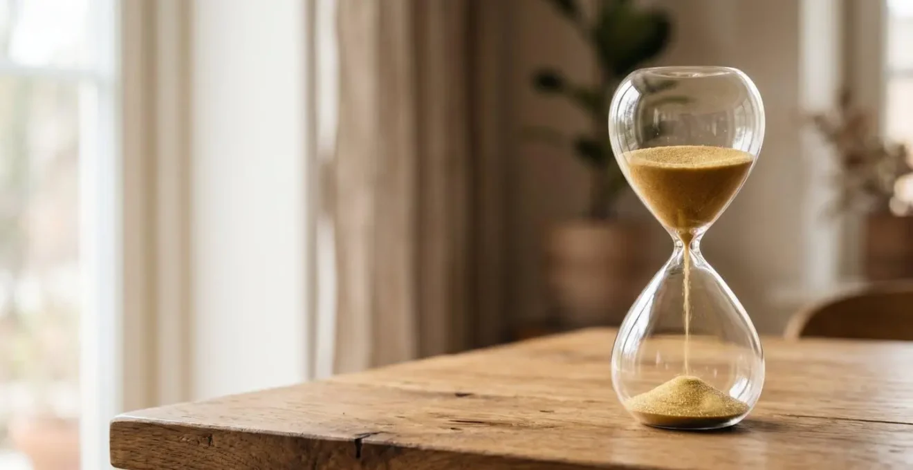 Clessidra che rappresenta il tempo come fattore critico negli investimenti a lungo termine